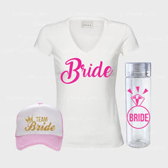 Kit Despedida de soltera Playeras + Gorra + Termo personalizados