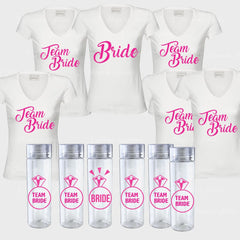 Kit Despedida de soltera 6 Playeras + 6 Termos personalizados