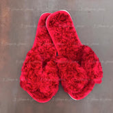 Pantufla para evento tipo moño Color Rojo