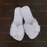Pantufla para evento tipo moño Color Blanca