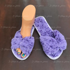 Pantufla para evento tipo moño Color Lavanda