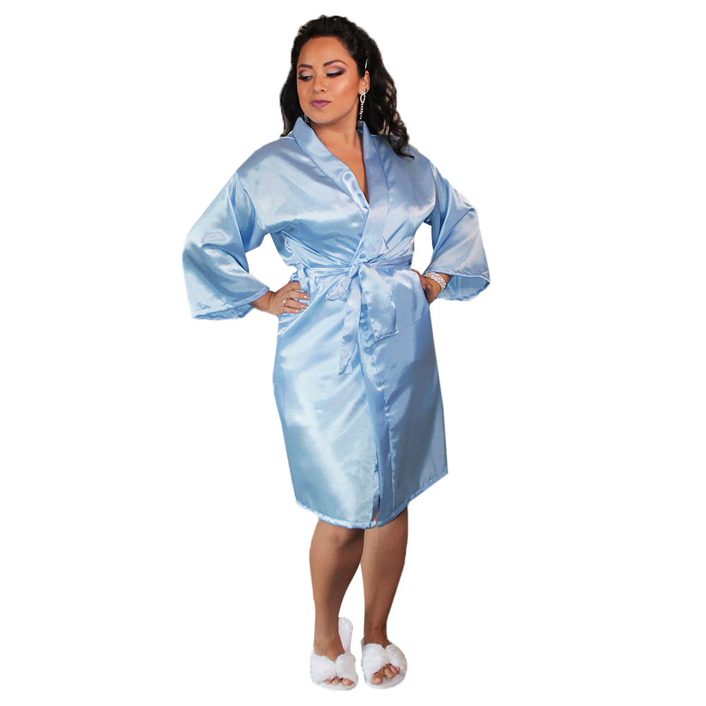 BATA PERSONALIZADA DE SATIN PARA NOVIAS