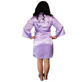Bata Personalizada de Satín color Lavanda