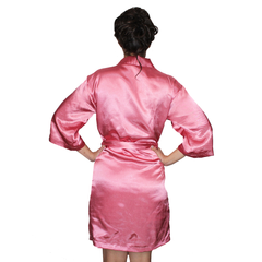 Bata Personalizada de Satín color Rosa Palo Oscuro