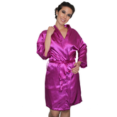 Bata Personalizada de Satín color Bugambilia