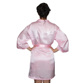 Bata Personalizada de Satín color Rosa Pastel