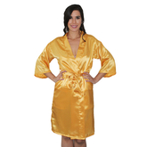 Bata Personalizada de Satín color Dorado