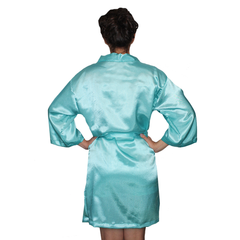 Bata Personalizada de Satín color Menta