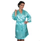 Bata Personalizada de Satín color Menta