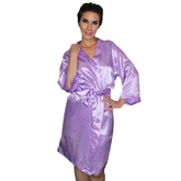 Bata Personalizada de Satín color Lila
