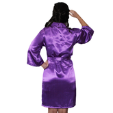 Bata Personalizada de Satín color Morado