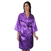 Bata Personalizada de Satín color Morado
