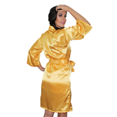 Bata Personalizada de Satín color Dorado