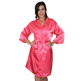 Bata Personalizada de Satín color Coral