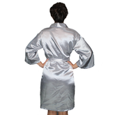 Bata Personalizada de Satín color Plata