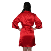 Bata Personalizada de Satín color Roja