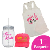 Kit Despedida de soltera Playeras + Gorra + Termo personalizados