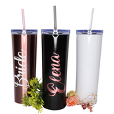 Termo de metal Térmico personalizado para Novia, XV años y eventos Tipo Cilindro