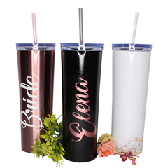 Termo de metal Térmico personalizado para Novia, XV años y eventos Tipo Cilindro