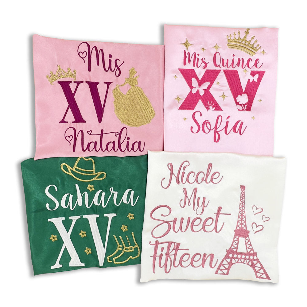 Bata Personalizada y pantufla para Quinceañera , Mamás , Madrinas, Hermanas, Amigas etc...